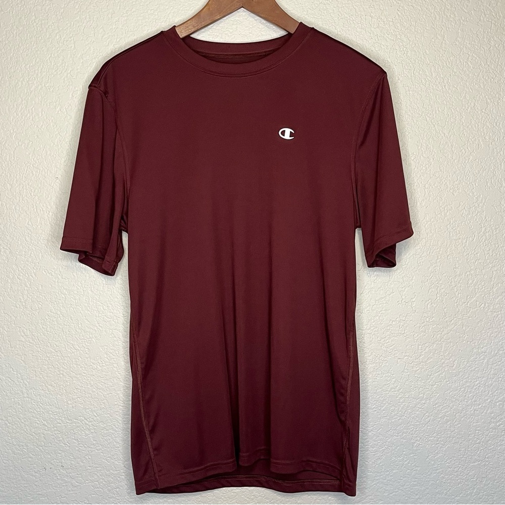 Champion Maroon Dry Fit Short Sleeve T-shirt Men's Size Small